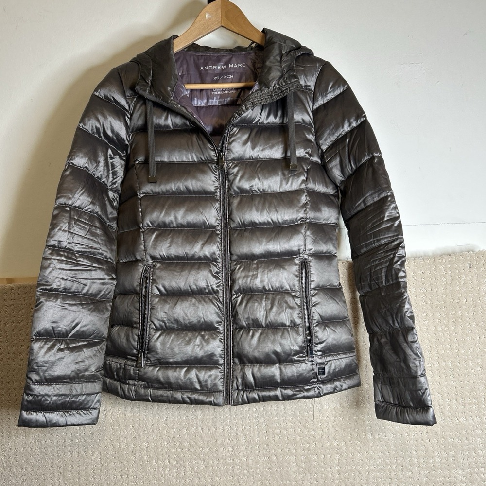 Andrew Marc  Premium Down‎ Puffer Jacket Womens XS packable Lightweight